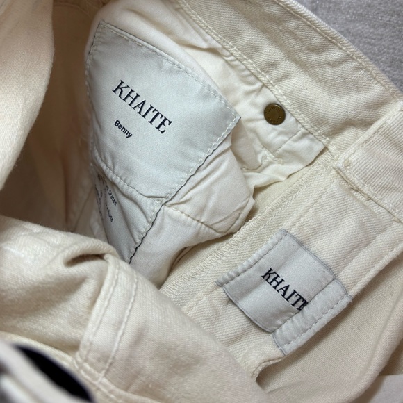 Khaite Benny Cream Crop Flare Jeans - Picture 4 of 7